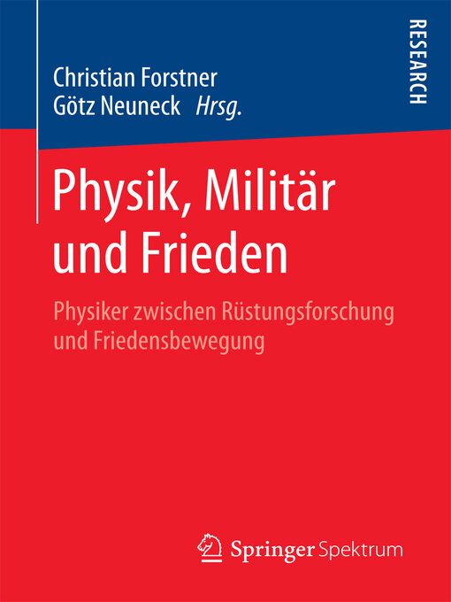 Title details for Physik, Militär und Frieden by Christian Forstner - Available